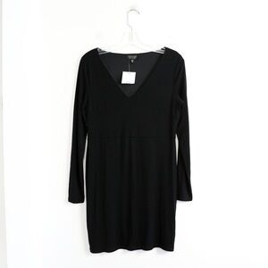 NWT Topshop little black dress lbd V-neck jersey dress stretch comfy soft basic